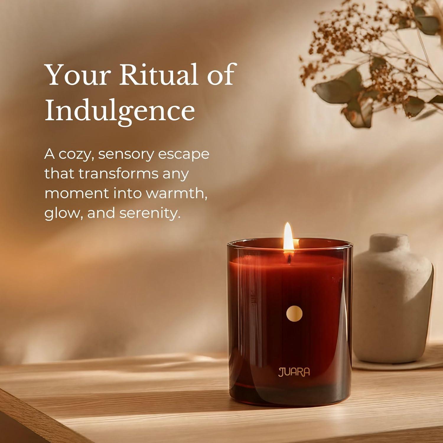 image:imageJUARA Joy Candle Luxury Scented Candle 8oz Coconut Soy Wax Candles for Home Jasmine Rose Bergamot Long Lasting Natural Tropical Floral Candles