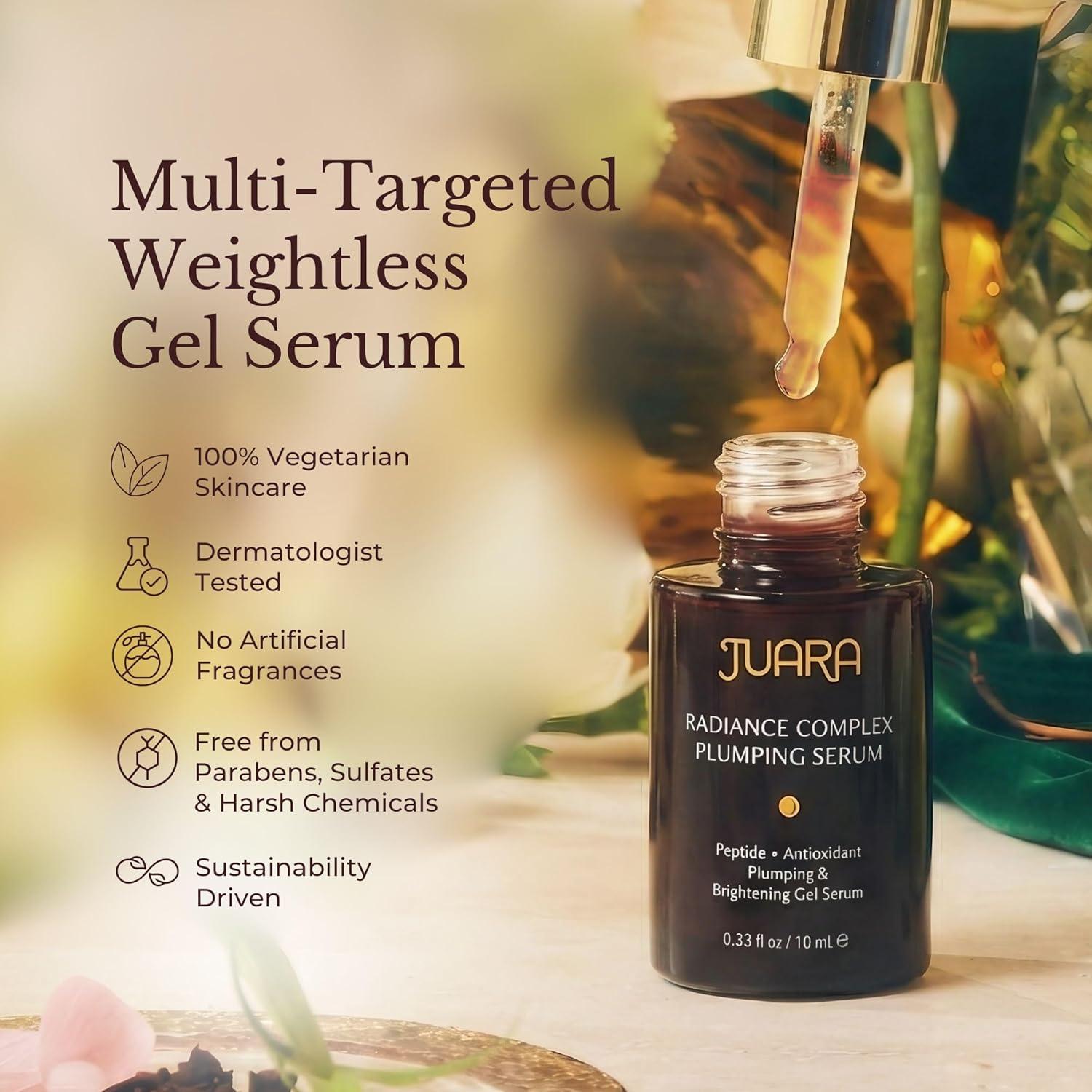 image:imageJUARA Radiance Complex Plumping Serum AgeDefying Face Serum with Turmeric amp Vitamin C Palm Peptide amp Hyaluronic Acid for Firming Brightening amp Fine Lines Hydrating Jamu Skincare 033 Fl Oz