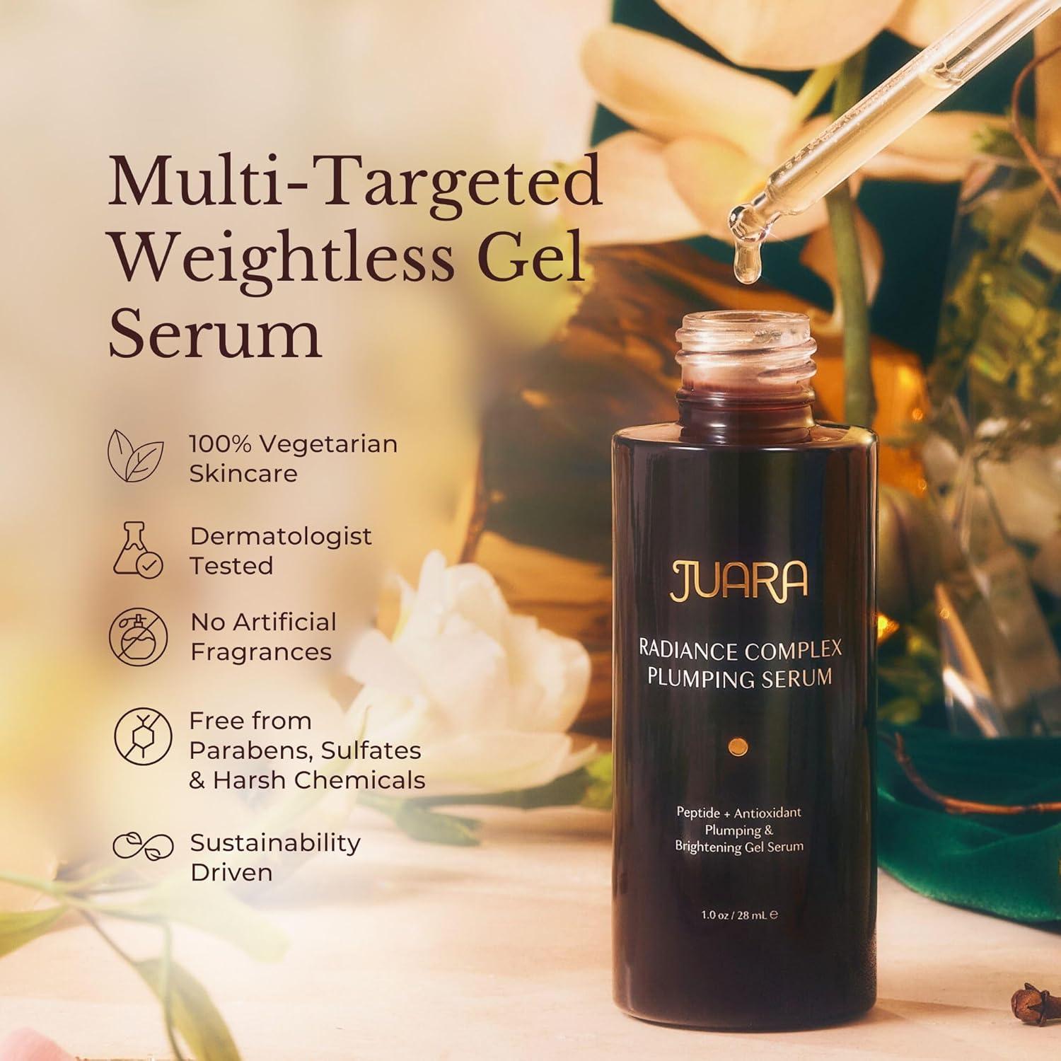 image:imageJUARA Radiance Complex Plumping Serum AgeDefying Face Serum with Turmeric amp Vitamin C Palm Peptide amp Hyaluronic Acid for Firming Brightening amp Fine Lines Hydrating Jamu Skincare 1 Fl Oz1 Fl Oz Pack of 1