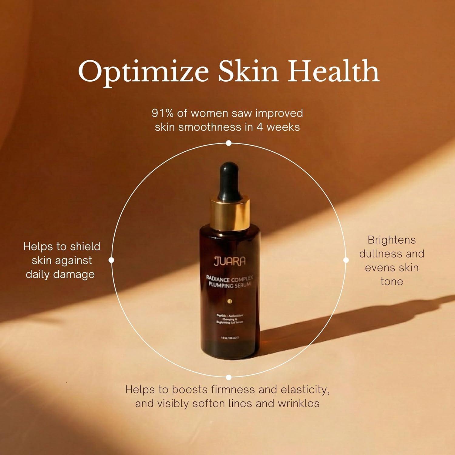 image:imageJUARA Radiance Complex Plumping Serum AgeDefying Face Serum with Turmeric amp Vitamin C Palm Peptide amp Hyaluronic Acid for Firming Brightening amp Fine Lines Hydrating Jamu Skincare 1 Fl Oz1 Fl Oz Pack of 1