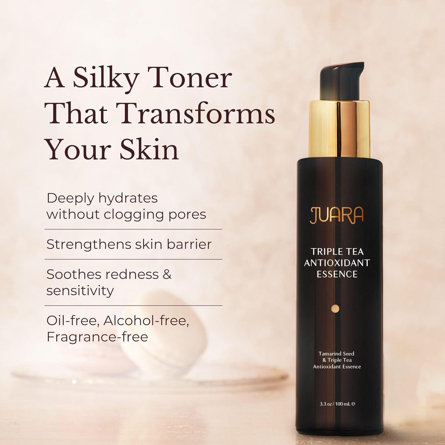 image:imageJUARA Triple Tea Hydrating Toner Hyaluronic Acid Face Toner with Antioxidants OilFree Plumping Gel for All Skin Types 33 oz
