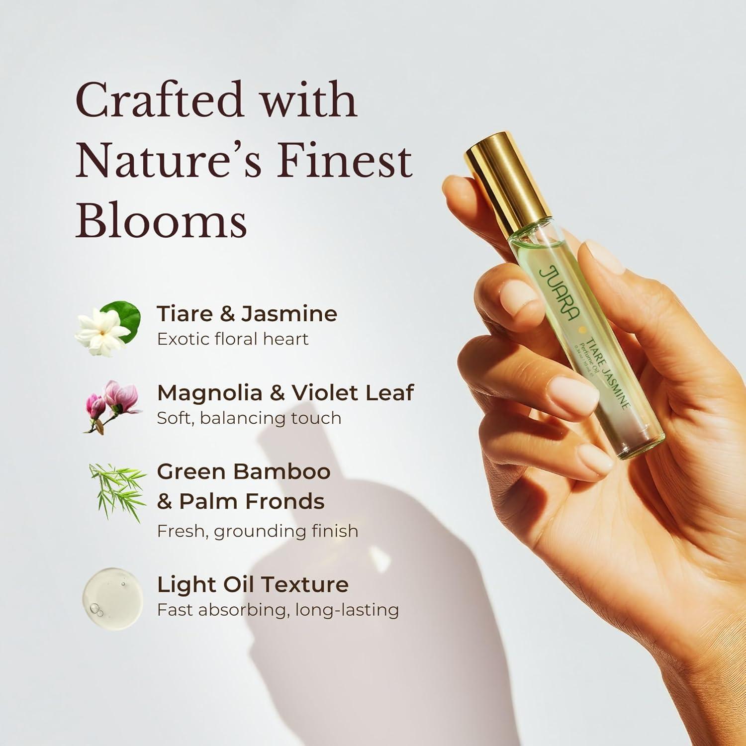 image:imageJuara Tiare Jasmine Perfume Oil Rollon Floral Fragrance for Women Natural Ingredients Long Lasting Luxury AlcoholFree Paraben amp Sulfate Free 034 oz 10mLTiare Jasmine
