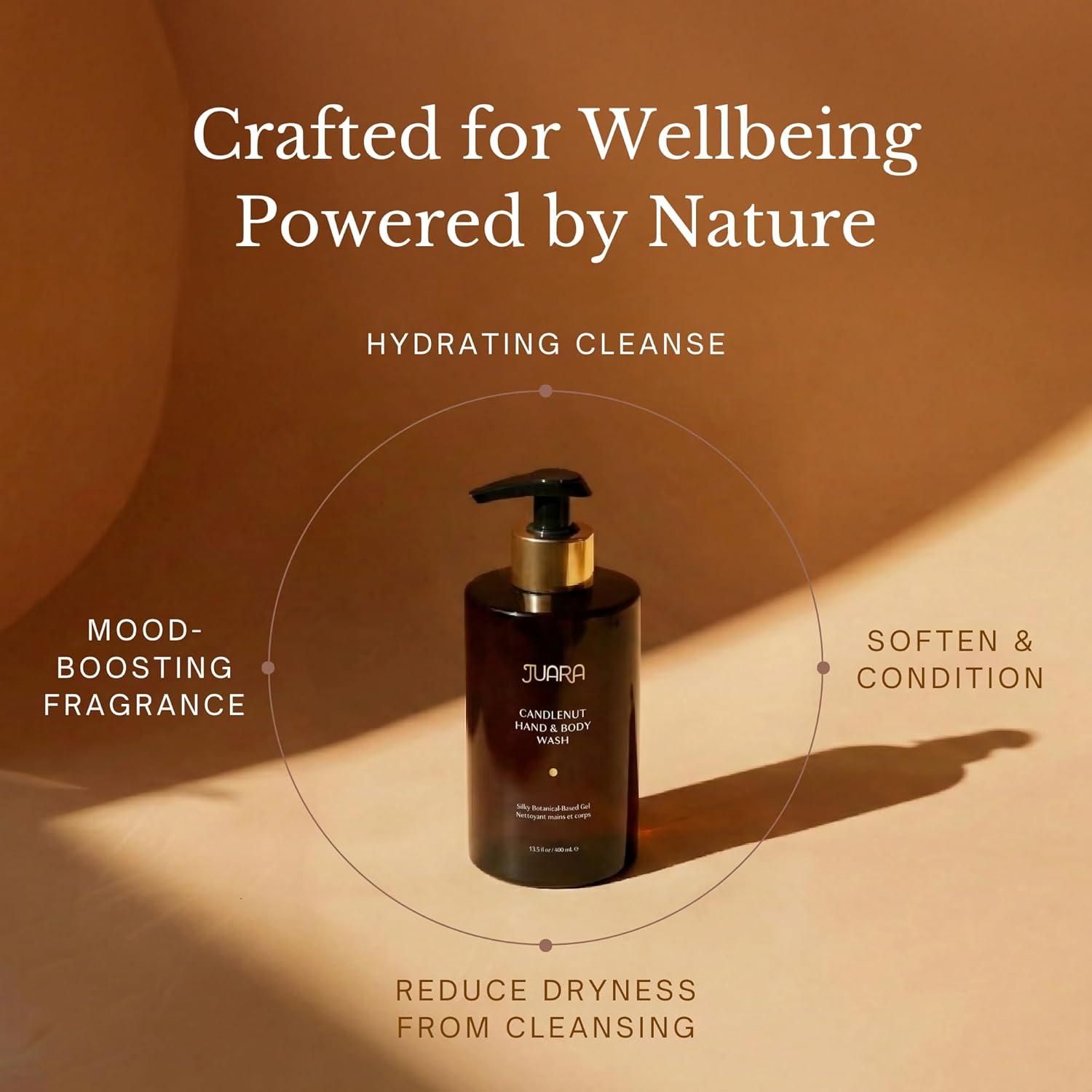 image:imageJuara 135 Fl Oz Hand amp Body Wash Hydrating Daily Cleanser with 72Hour Moisture Magnet Gentle Lather CandlenutCandlenut