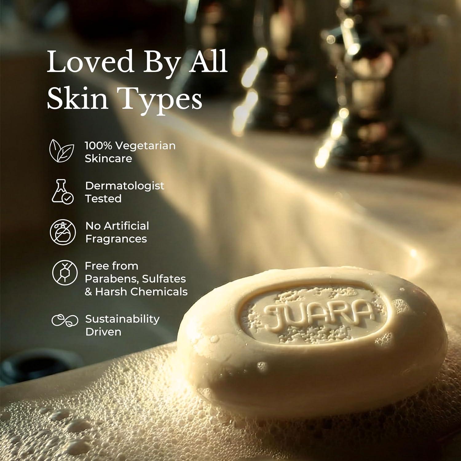image:imageJuara Candlenut Bar Soap Natural Moisturizing Bar Soap 42oz Body Soap with Shea Butter Mango Moringa Oil Hand Soap for All Skin Types Paraben Sulfate Free 1 Single Bar42 Ounce Pack of 1