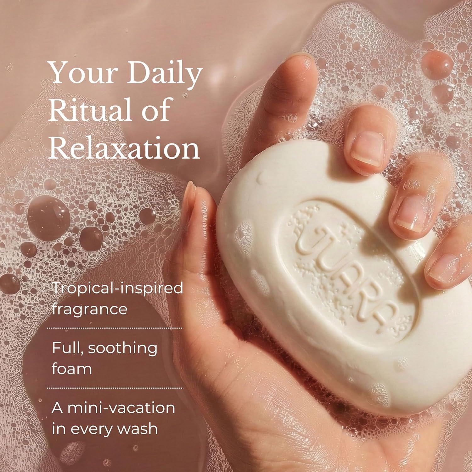 image:imageJuara Candlenut Bar Soap Natural Moisturizing Bar Soap 42oz Body Soap with Shea Butter Mango Moringa Oil Hand Soap for All Skin Types Paraben Sulfate Free 1 Single Bar42 Ounce Pack of 1