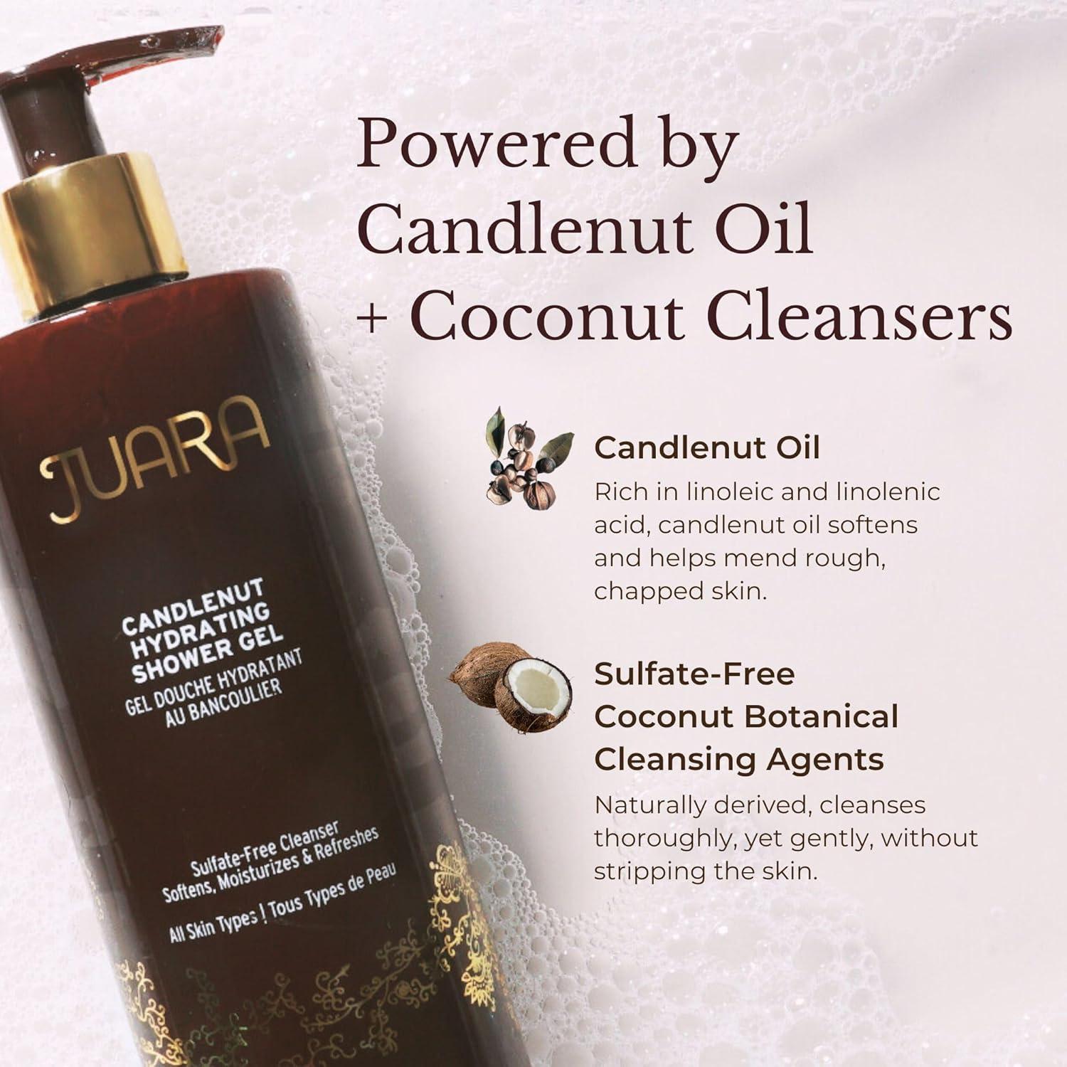 image:imageJuara Candlenut Hydrating Shower Gel Sulfate Free Body Wash 12oz Moisturizing Coconut Body Wash Natural Shower Gel for Sensitive Skin Paraben Free