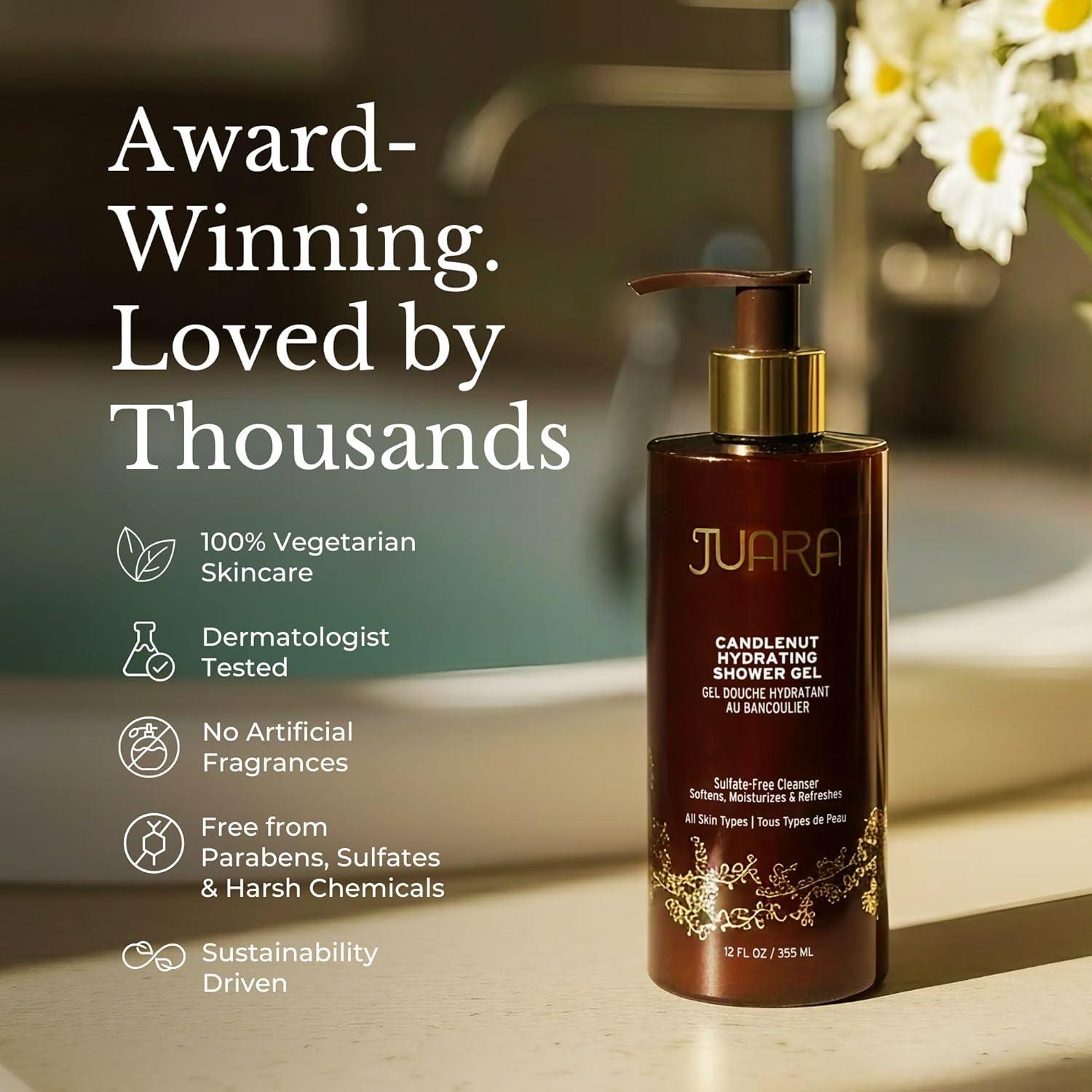 image:imageJuara Candlenut Hydrating Shower Gel Sulfate Free Body Wash 12oz Moisturizing Coconut Body Wash Natural Shower Gel for Sensitive Skin Paraben Free