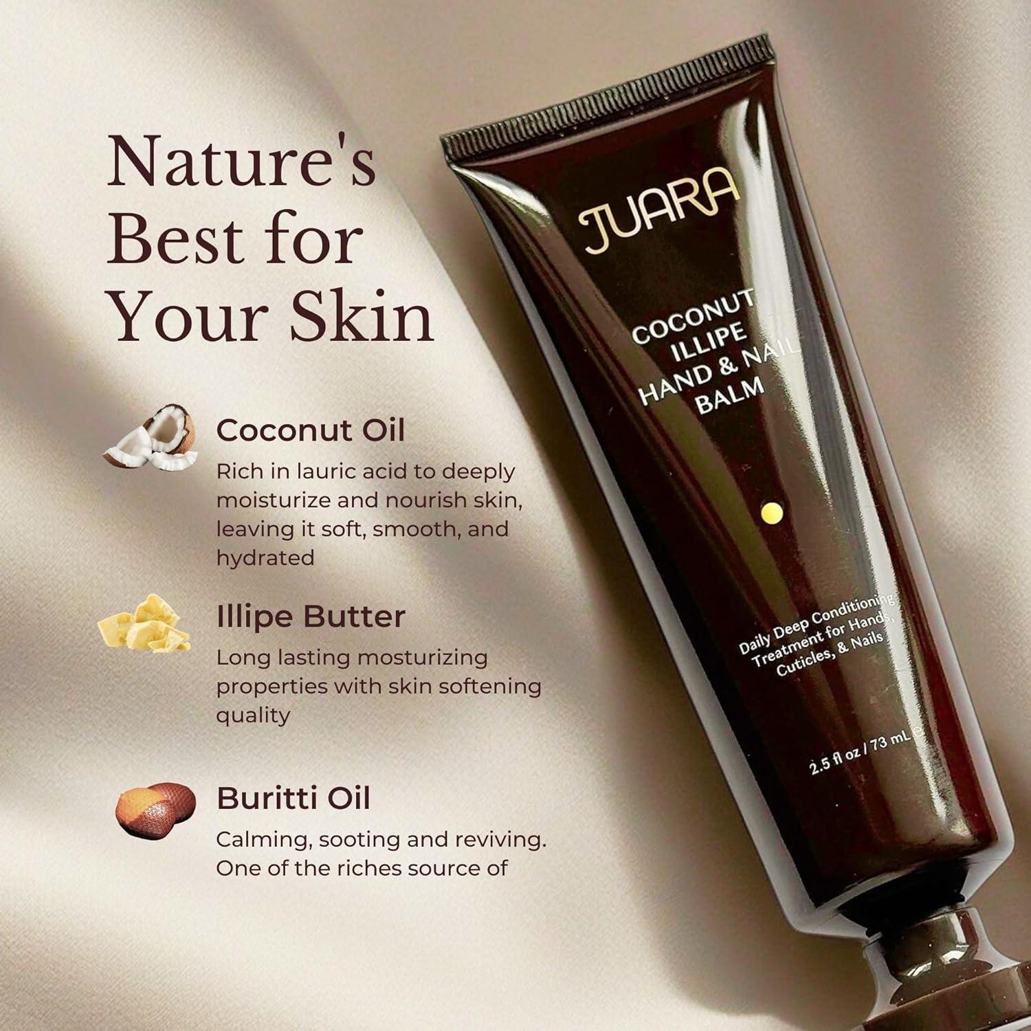 image:imageJuara Hand amp Nail Balm Anti Aging Hand Cream for Dry Cracked Hands Cuticle Treatment with Coconut Oil amp Shea Butter Moisturizing Hand Cream for Women Natural UltraRich Hand Balm