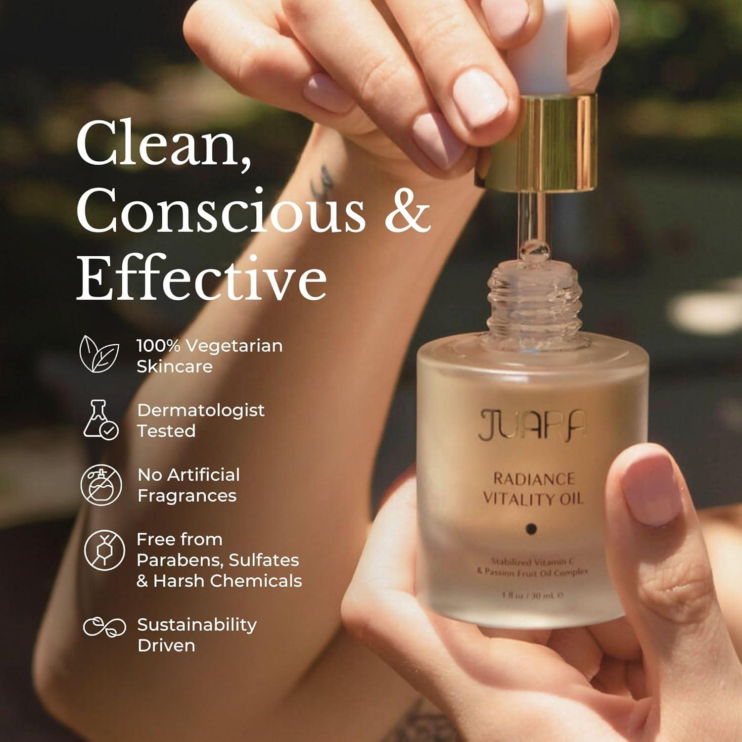 image:imageJuara Radiance Vitality Oil Vitamin C Face Oil with 12 Botanical Oils Wrinkle Reducing Facial Serum for Brightening amp Hydration Lightweight NonGreasy for All Skin Types Made in USA 1 oz