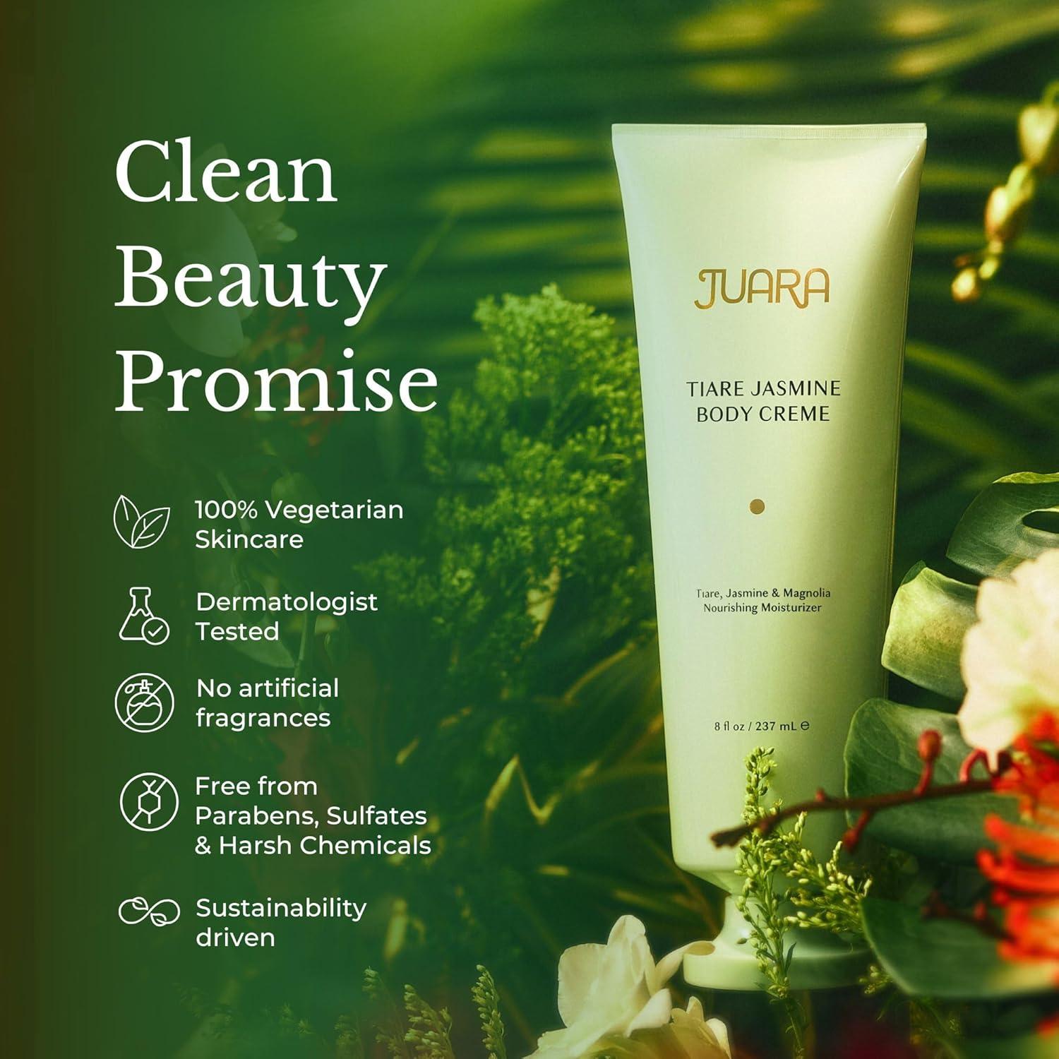 image:imageJuara Tiare Jasmine Body Creme Hydrating Body Lotion for Dry Skin Moisturizing Body Cream with Natural Oils NonGreasy Luxury Skin Care Nourishing Vegan Formula 78 OZ 237 ML