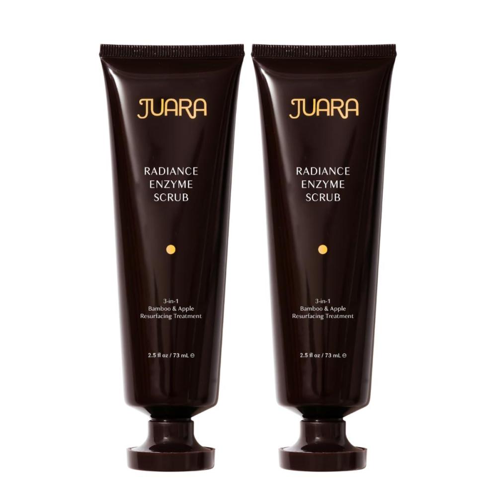 image:imageJUARA Radiance Enzyme Scrub  Face Exfoliator with Apple Enzymes amp Bamboo Beads  Face Wash Minimizes Pores  Gentle Exfoliating Scrub for All Skin Types  3in1 Cleanser 25 oz 2 Pack25 Ounce Pack of 2