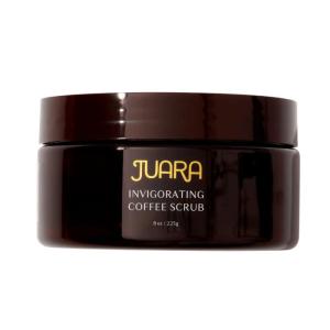 JUARA Invigorating Coffee Scrub – Exfoliating Body Scrub with Sumatra Coffee Beans & Rice Protein – Sulfate-Free Body Exfoliator for Smooth Skin, Indonesian Jamu Formula, 8 oz