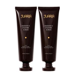 JUARA Radiance Enzyme Scrub – Face Exfoliator with Apple Enzymes & Bamboo Beads – Face Wash Minimizes Pores – Gentle Exfoliating Scrub for All Skin Types – 3-in-1 Cleanser 2.5 oz (2 Pack)(2.5 Ounce (Pack of 2))